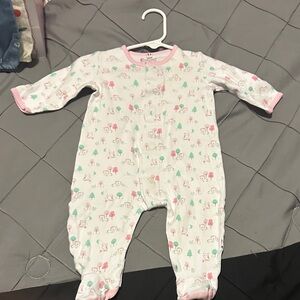 Magnetic Me Pink and White Footie with Playful Patterns